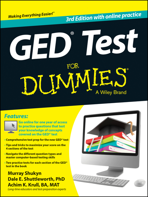 Title details for GED Test For Dummies by Murray Shukyn - Wait list
